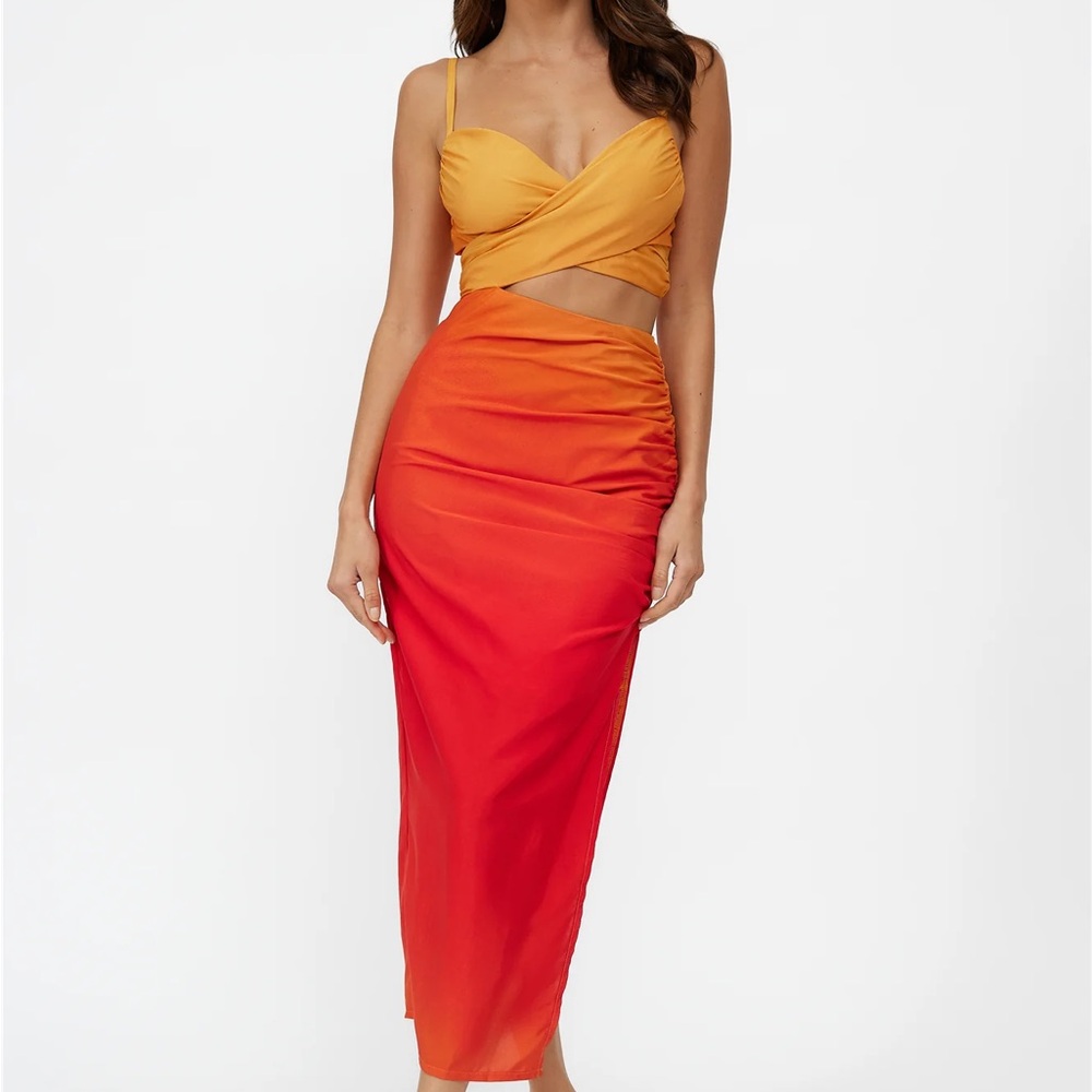 Hello Molly TWIN FLAME MAXI DRESS RED